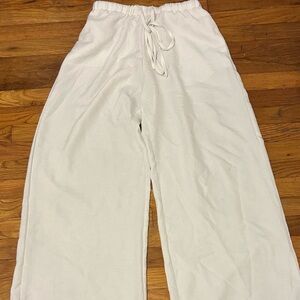 White Wide-Leg Pants